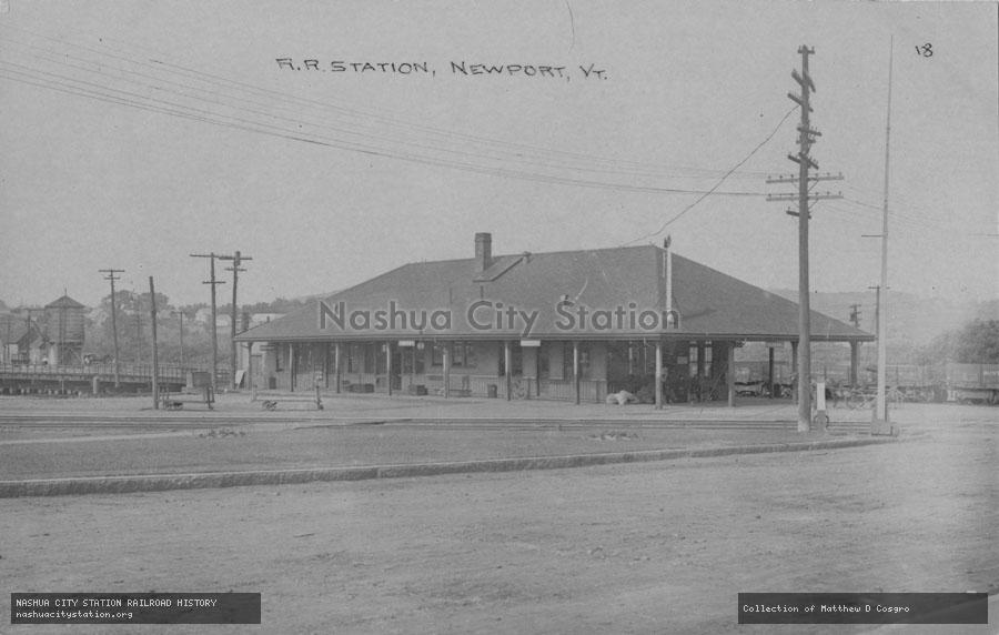 Postcard: Railroad Station, Newport, Vermont